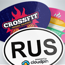 Овальные виниловые наклейки